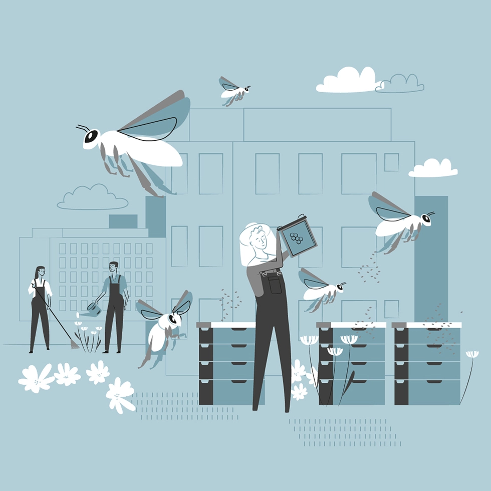 Illustrationen für einen digitalen Nachhaltigkeitsbericht #3