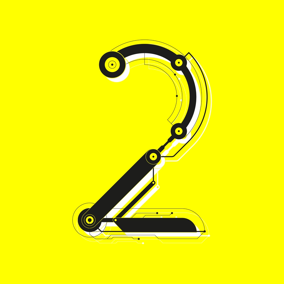 Vektorillustrationen von Kapitelzahlen #2