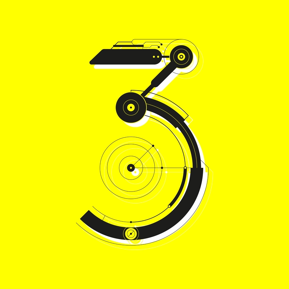 Vektorillustrationen von Kapitelzahlen #3