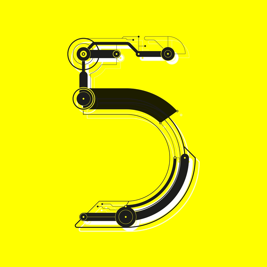 Vektorillustrationen von Kapitelzahlen